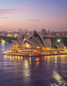 sydney opera house, sydney, architecture, building, harbour, nature, australia, cityscape, water, evening